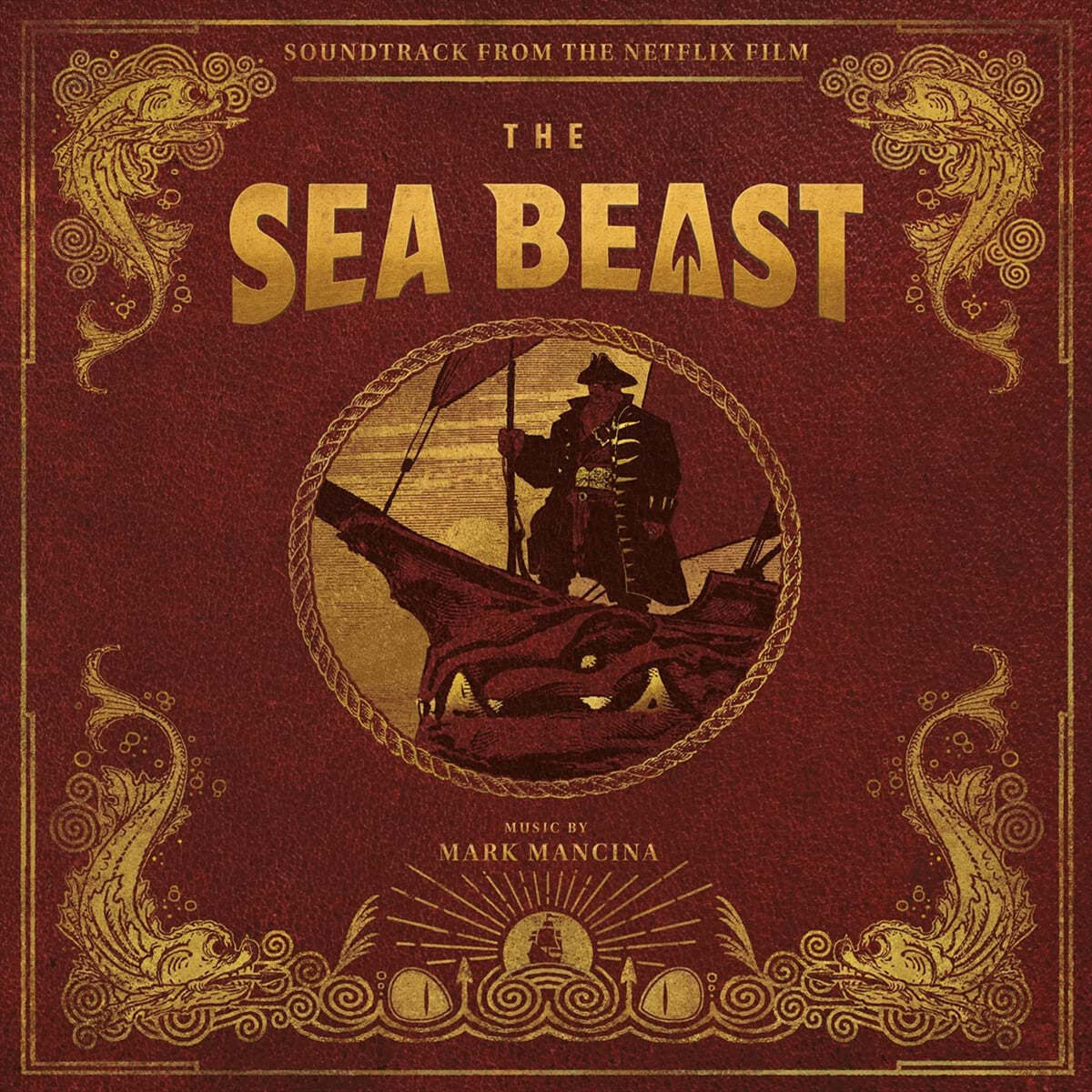 넷플릭스 씨 비스트 애니메이션 음악 (The Sea Beast OST) [레드 &amp; 솔리드 화이트 &amp; 블랙 마블 컬러 LP]