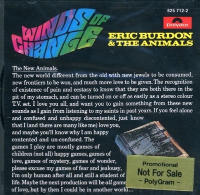 에릭버든 앤 애니멀스 - Eric Burdon & The Animals - Winds Of Change [미개봉]