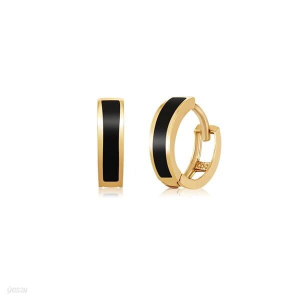 [니지쥬얼리] 14K GOLD 포인트 블랙 원터치 이어링