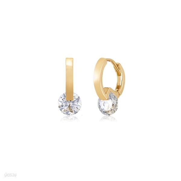 [니지쥬얼리] 14K GOLD 서클 닷 원터치 이어링