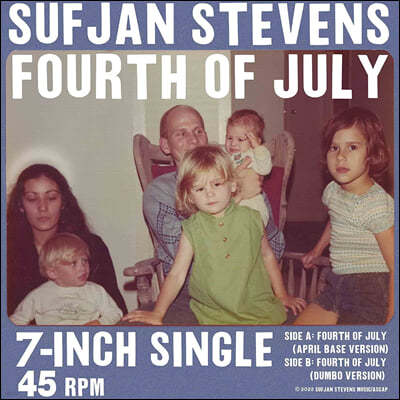 Sufjan Stevens (수프얀 스티븐스) - Fourth of July [7인치 레드 컬러 Vinyl]