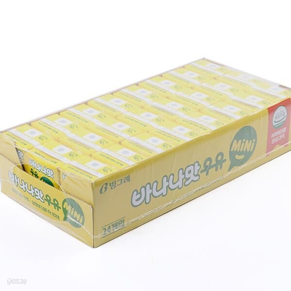 [빙그레]바나나맛 우유 미니 120ml x 24팩