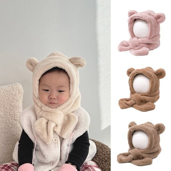 밀크베어 아동 퍼 모자 네키 목도리 205032