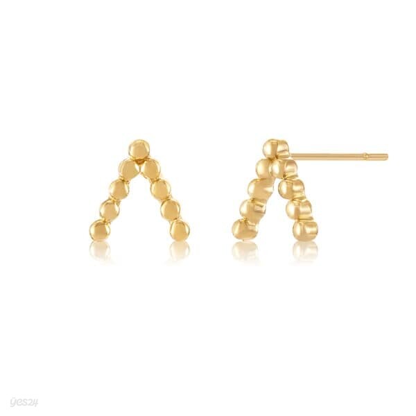 [니지쥬얼리] 14K GOLD 볼륨브이 이어링