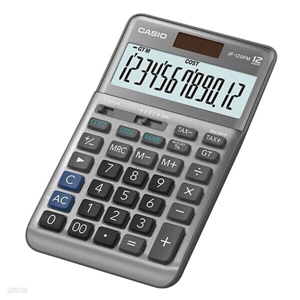 카시오)계산기(JF-120FM/그레이/12자리)