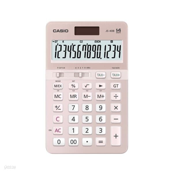 카시오)계산기(JS-40B-PK/핑크/14자리)