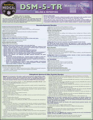 Dsm-5-Tr Medical Coding: A Quickstudy Laminated Reference Guide