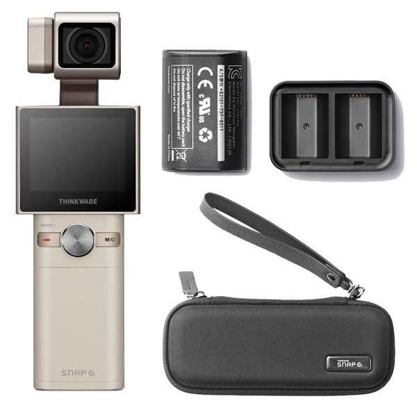 팅크웨어 SNAP G 라이트 패키지 크림 스노우 / 스냅지 짐벌카메라