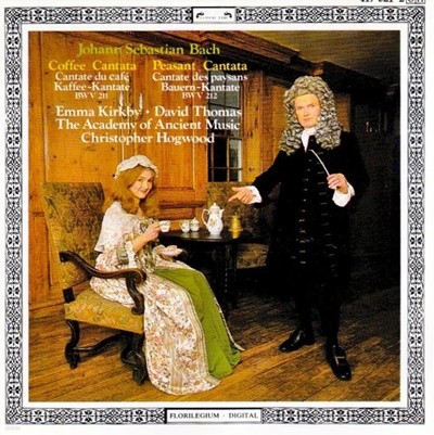 Bach : 커피 칸타타, 농부 칸타타 (Coffee Cantata, Peasant Cantata) - 호그우드 (Christopher Hogwood), 커크비 (Emma Kirkby)(독일발매)