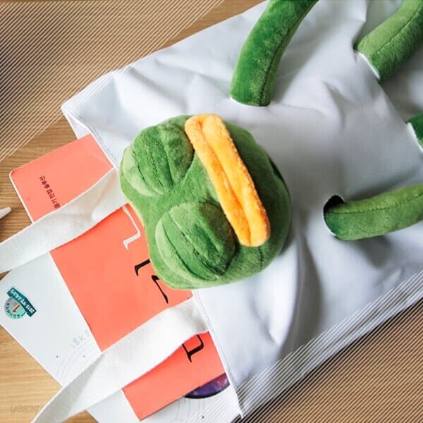 슬픈 개구리 페페 캐릭터 인형 패브릭 에코백 2Color