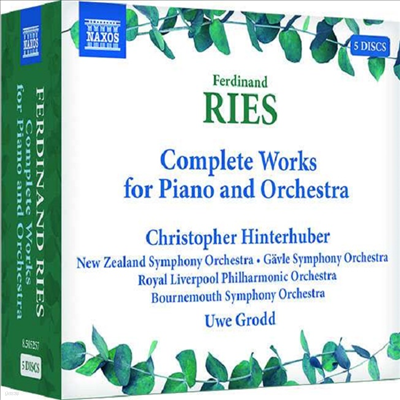 : ǾƳ   ǰ  (Ries: Complete Works for Piano and Orchestra) (5CD)(CD) - Christopher Hinterhuber