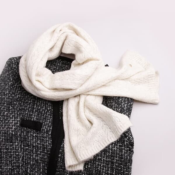 나단샵 웨이스 양모 혼방 머플러 /가벼운 목도리