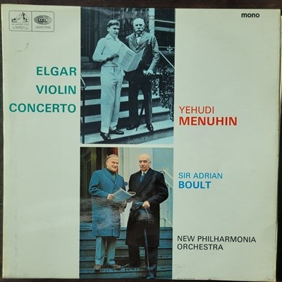 [중고LP]Elgar, Yehudi Menuhin, Sir Adrian Boult Violin Concerto (MONO)