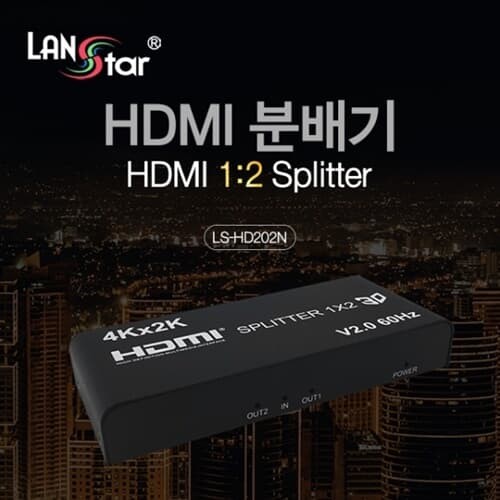 LANSTAR 1:2 HDMI 2.0 й (LS-HD202N)