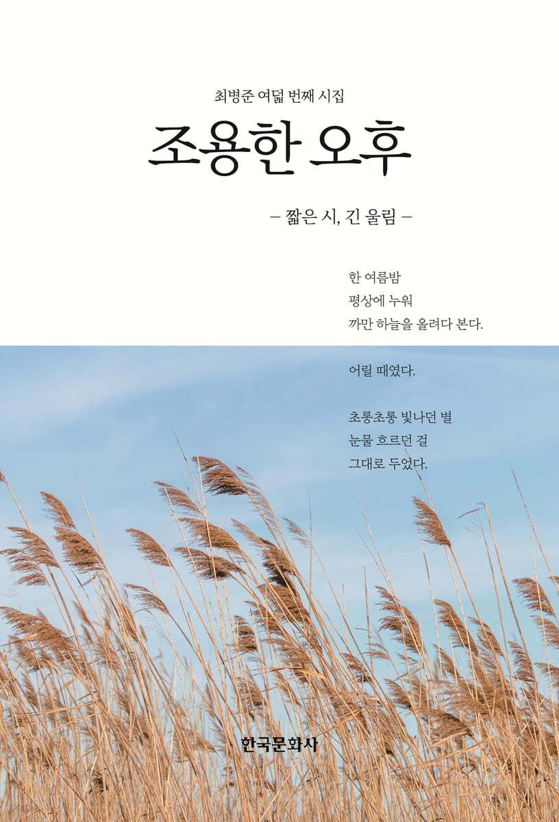 조용한 오후 : 최병준 여덟 번째 시집