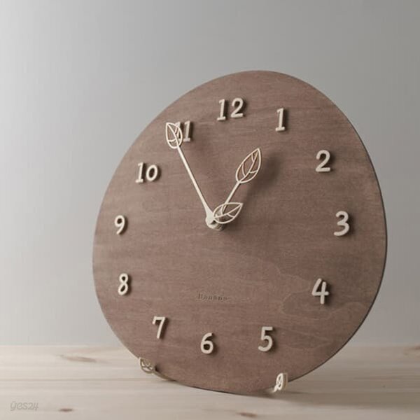 [바나나공방] 탱글탱글 몽글잎새 4종 무소음 벽시계