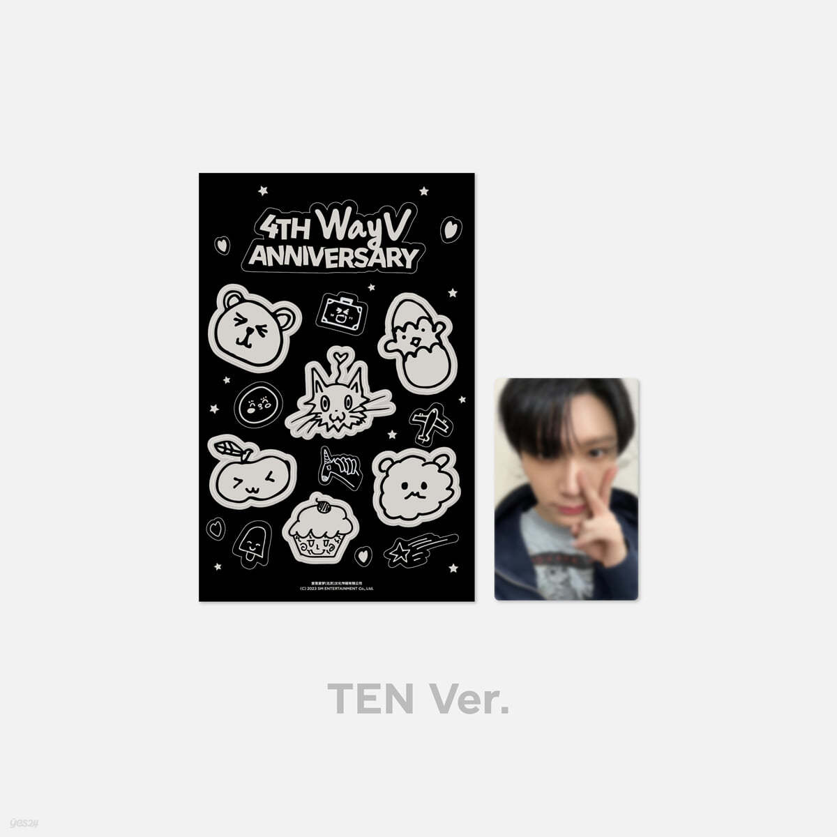 [WayV 4th Anniversary] 4주년 야광 스티커 & 포토카드 SET [TEN ver.]