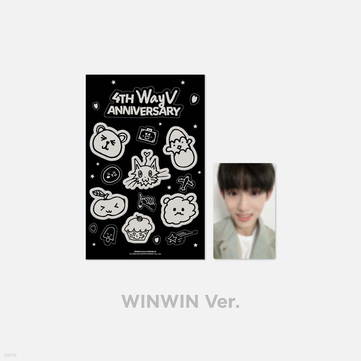 [WayV 4th Anniversary] 4주년 야광 스티커 & 포토카드 SET [WINWIN ver.]