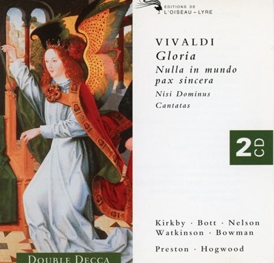 크리스토퍼 호그우드 - Christopher Hogwood - Vivaldi Gloria Nulla In Mundo Pax Sincera  2Cds [E.U발매]