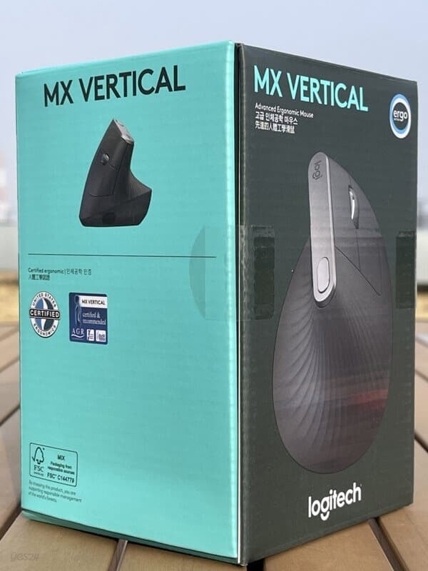 프로 로지텍 MX 버티컬 손목 편한 무선 마우스 블랙