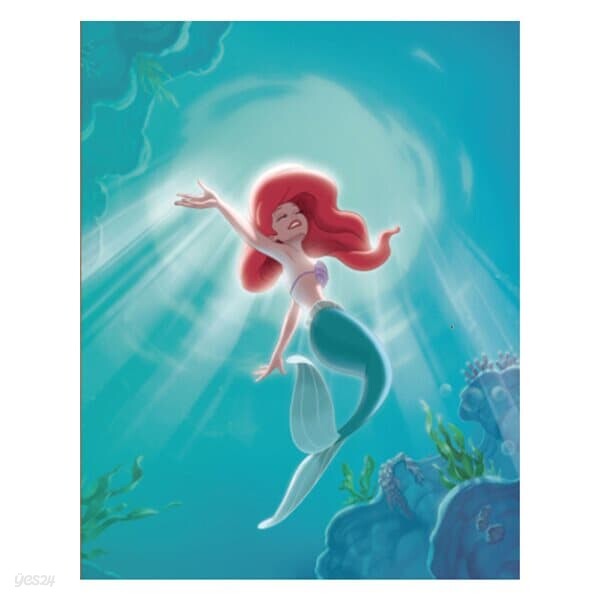 디즈니 프린세스 보석십자수 DIY 바닷속 에리얼 40X50