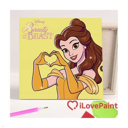 디즈니 프린세스 보석십자수 DIY 뷰티풀 벨 25X25