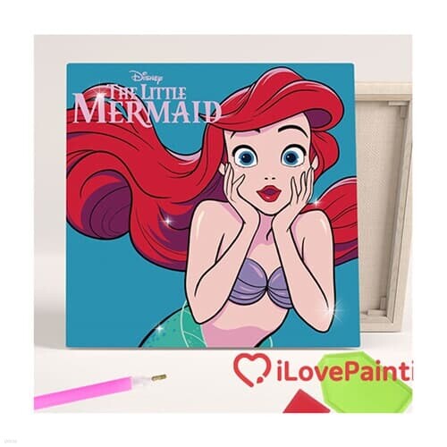 디즈니 프린세스 보석십자수 DIY 뷰티풀 에리얼 25X25