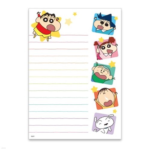 짱구는못말려 라인메모패드