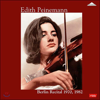 Ʈ ̳׸ ̿ø ҳŸ  (Edith Peinemann - Berlin Recital 1970, 1982) [2LP]
