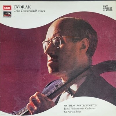 [중고LP]Dvorak, Mstislav Rostropovitch, Royal Philharmonic Orchestra, Sir Adrian Boult - Cello Concerto In B Minor