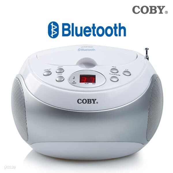 COBY 포터블 BT-CD371 화이트 CD 플레이어 교육용