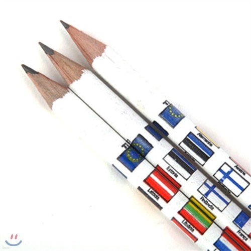 [VIARCO] Vintage Pencil 3pcs - Country Flags()