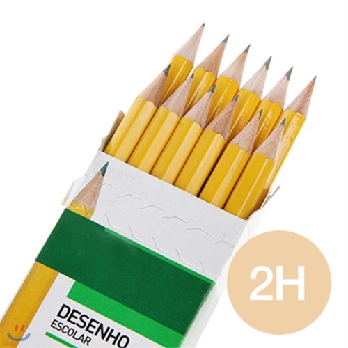 [VIARCO] Pencils(Ϲݿ/yellow) 12pcs -2005 2H4 set