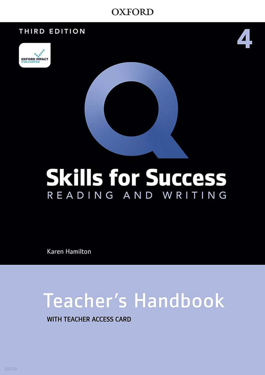Q Skills for Success 3E Reading &amp; Writing 4 Teacher&#39;s handbook with Teacher Access Card