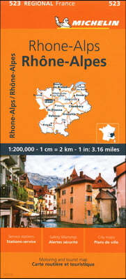 Rhone-Alps - Michelin Regional Map 523