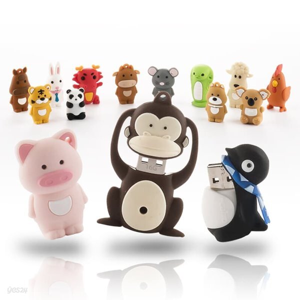 국산 플라이토 실리콘 동물 USB 메모리[16GB-64GB]