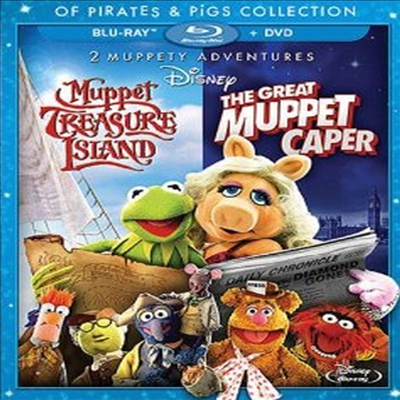 The Great Muppet Caper And Muppet Treasure Island: Of Pirates & Pigs 2-Movie Collection (׷Ʈ   &  ) (ѱ۹ڸ)(Blu-ray)