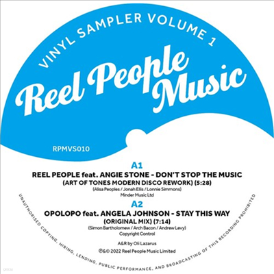 Various Artists - Reel People Music : Vinyl Sampler Volume 1 (Blue Vinyl LP)