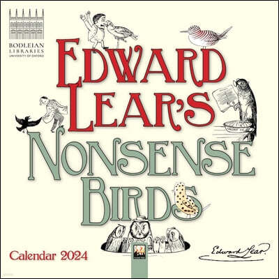 Bodleian Libraries: Edward Lear's Nonsense Birds Mini Wall Calendar 2024 (Art Calendar)