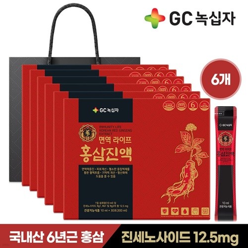 [GC녹십자] 면역 라이프 홍삼진액 30포x6개(6개...