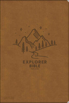 CSB Explorer Bible for Kids, Brown Mountains Leathertouch, Indexed: Placing God's Word in the Middle of God's World