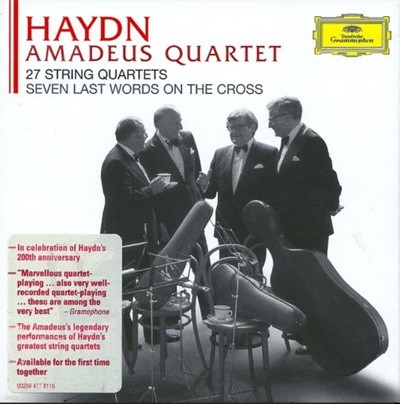 Haydn : 27String Quartets (27 현악사중주곡집, 십자가의 일곱말씀) - 아마데우스 현악 사중주단(EU발매) (미개봉)(10cd)  