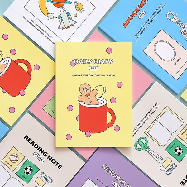 [3권SET]초등 고학년 일기장/알림장/독서기록장 (3-6) 인디고어린이