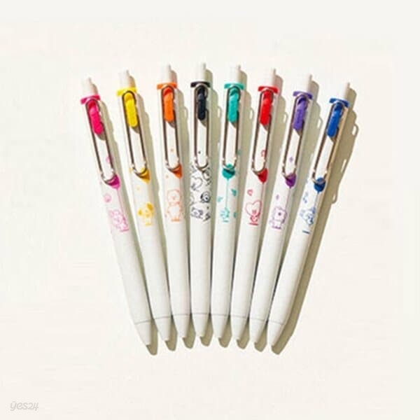 스쿨문구 유니 BT21 볼펜 UMN-SBT-38 오렌지 알제이 0.38mm