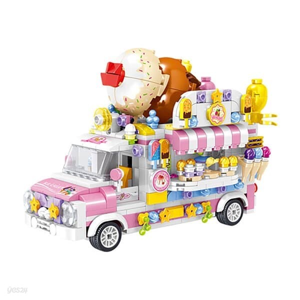 미니블럭 만들기 자동차조립 장난감 아이스크림트럭