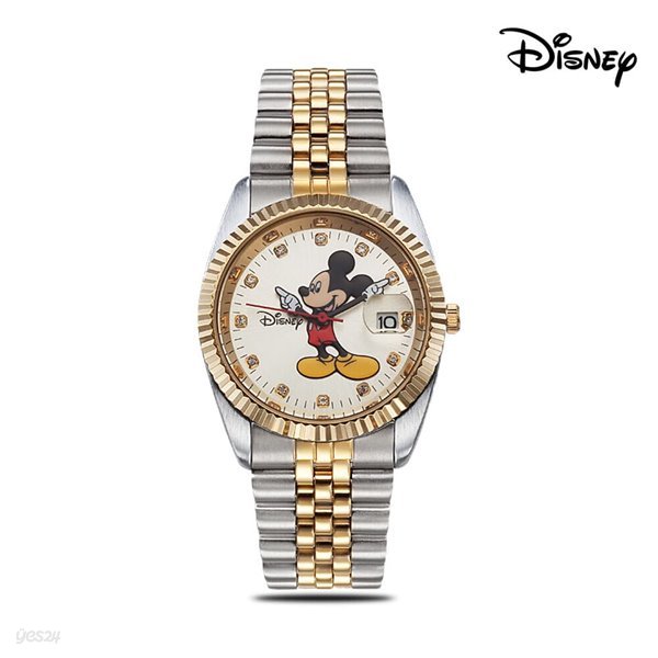 디즈니 미키마우스 캐릭터 남녀공용 패션아이템 메탈밴드 손목시계 OW616DY