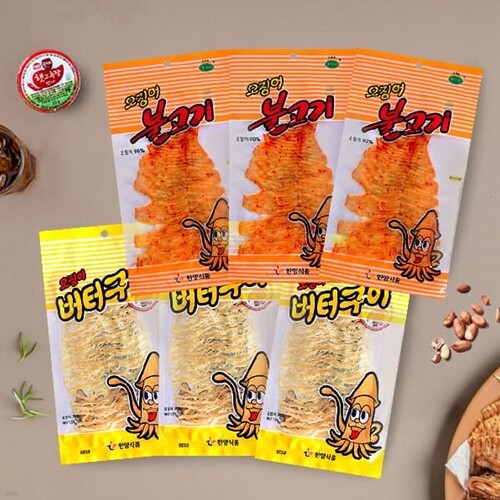 [의리오징어] 불고기 50gx3개+버터구이 40gx3개