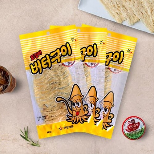 [오징어의리] 버터구이 오징어(고추장포함) 40gx3개