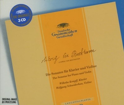 Beethoven : The Sonatas For Piano And Violin (바이올린 소나타전집) - 슈나이더한 (Wolfgang Schneiderhan)(3cd) (독일발매)