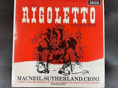 [LP] 코넬 맥닐 - Cornell MacNeil - Verdi Rigoletto - Highlights LP [성음-라이센스반]